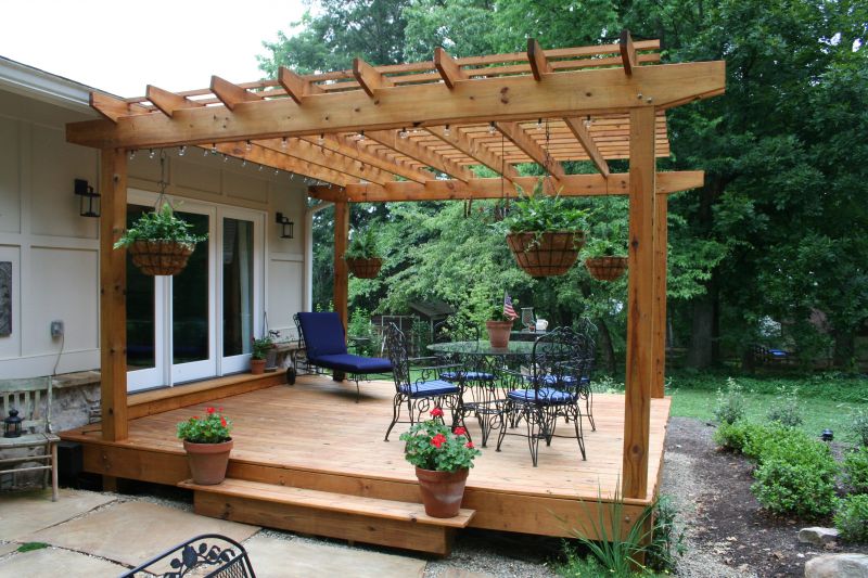 Decks with Pergolas Designs